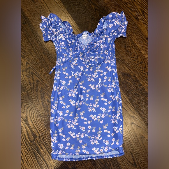 Hello Molly Blue Floral Mini Dress - Picture 1 of 8